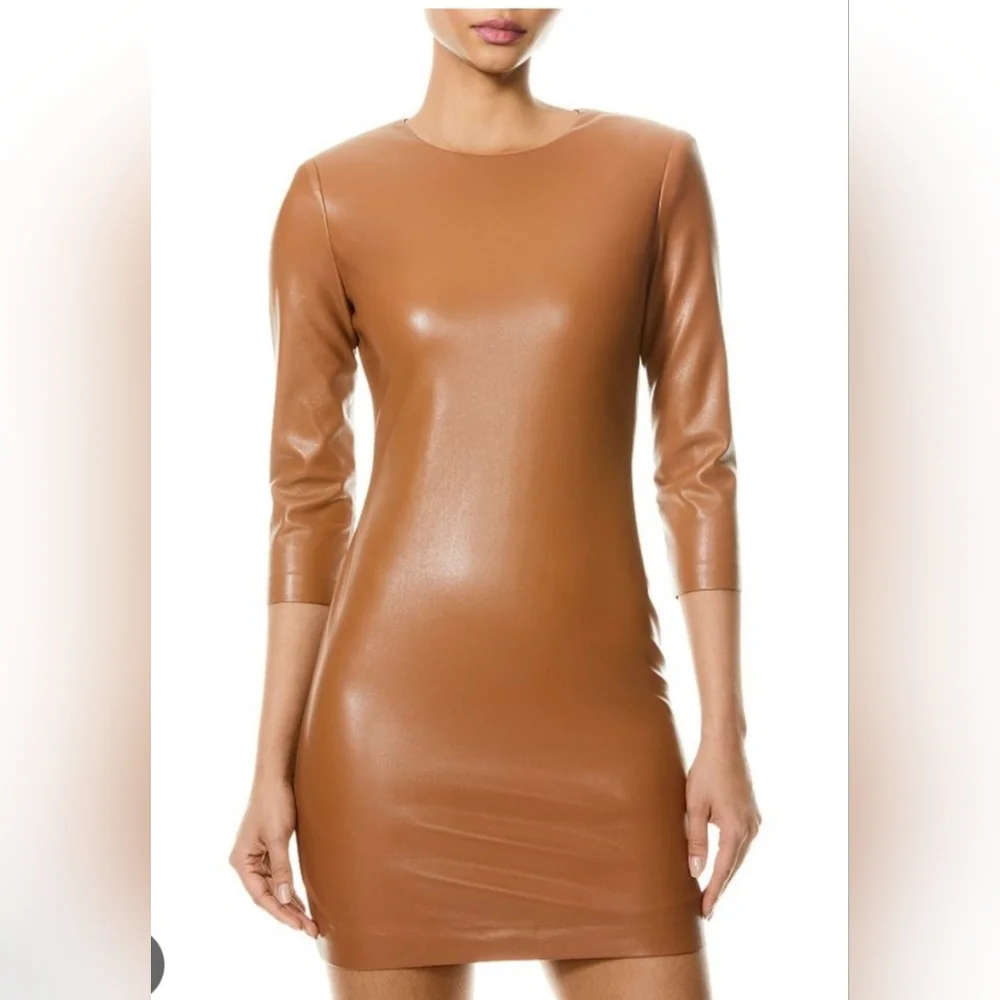 Alice + olivia inka leather mini dress Size 4 - Picture 12 of 16